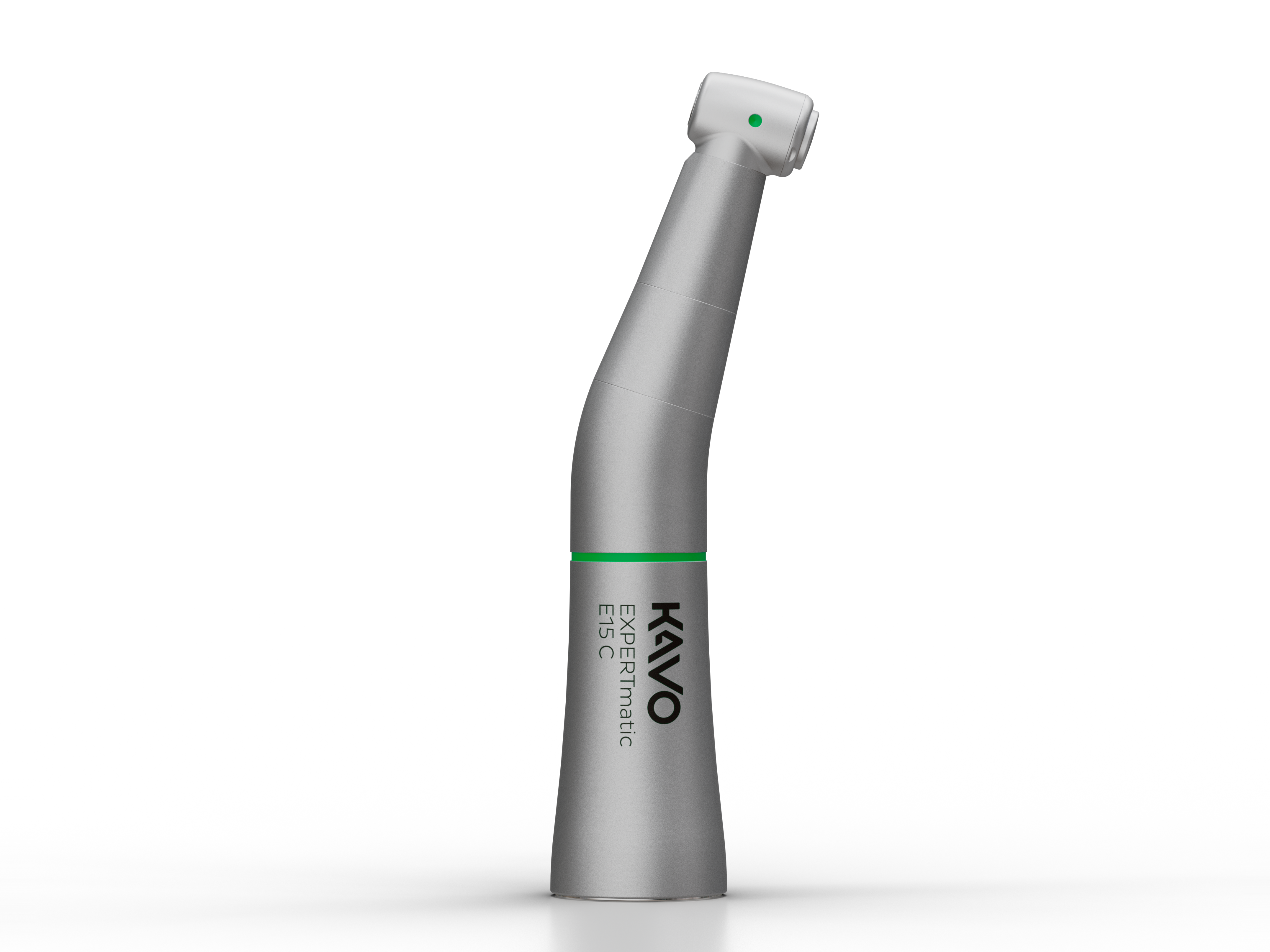 Silver KaVo EXPERTmatic E15 C dental handpiece on a transparent background.