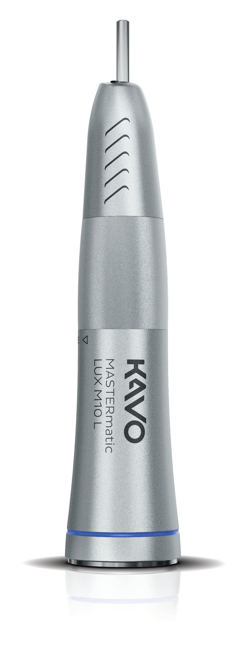 Silver KaVo MASTERmatic LUX M10 L dental handpiece on a transparent background.