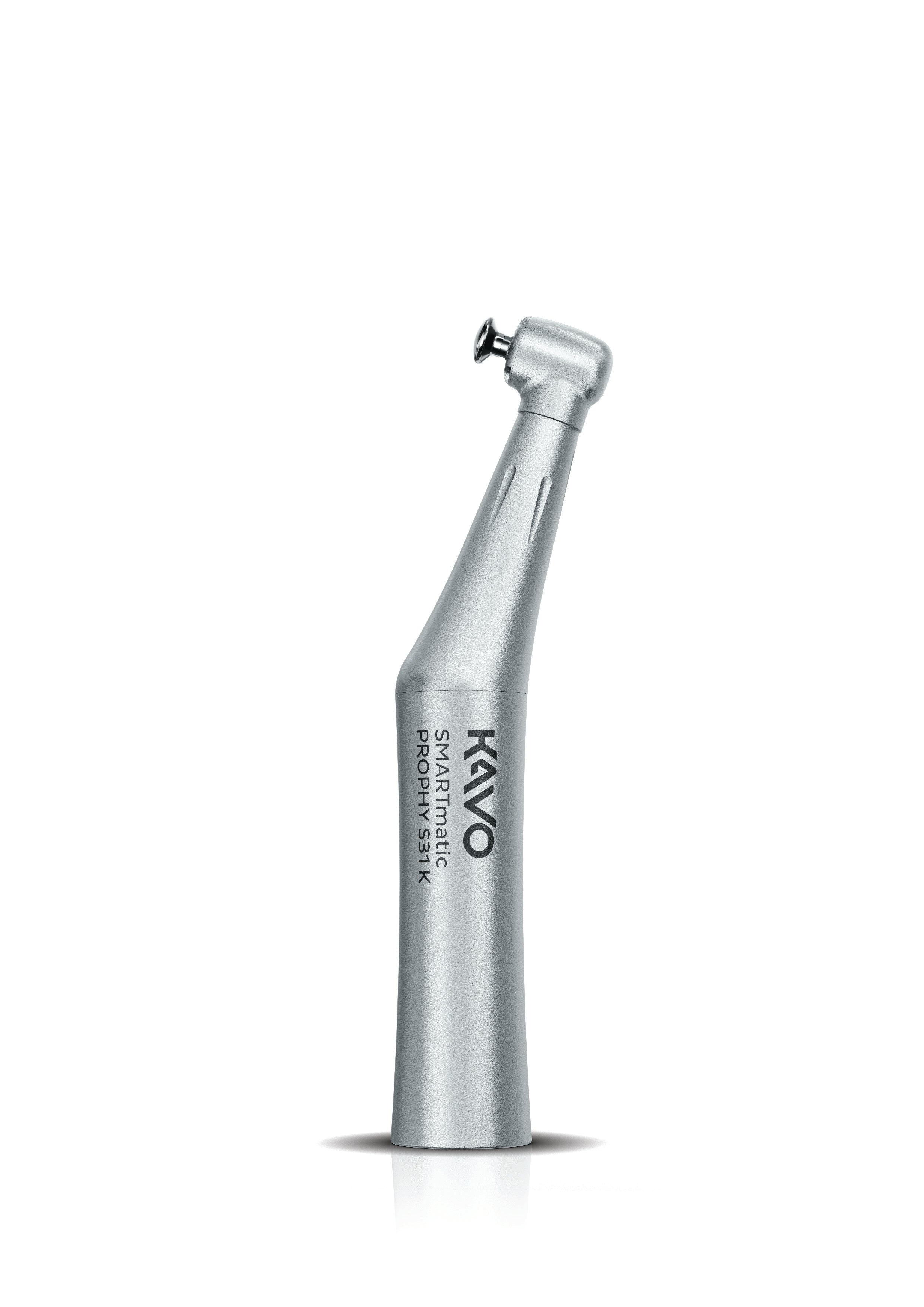 Silver KaVo SMARTmatic PROPHY S31 K dental handpiece on a transparent background.