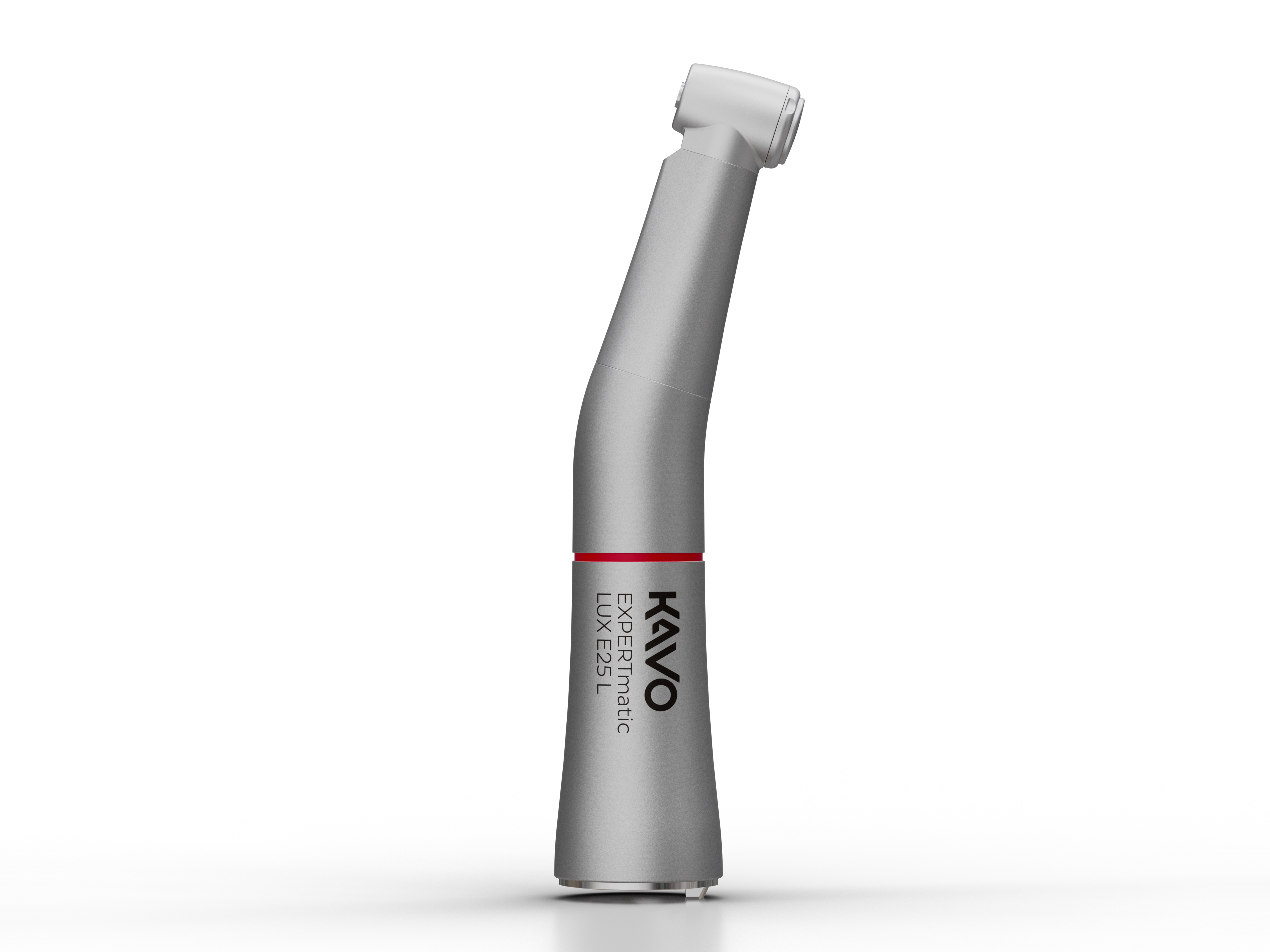 Silver KaVo EXPERTmatic LUX E25 L dental handpiece on a transparent background.