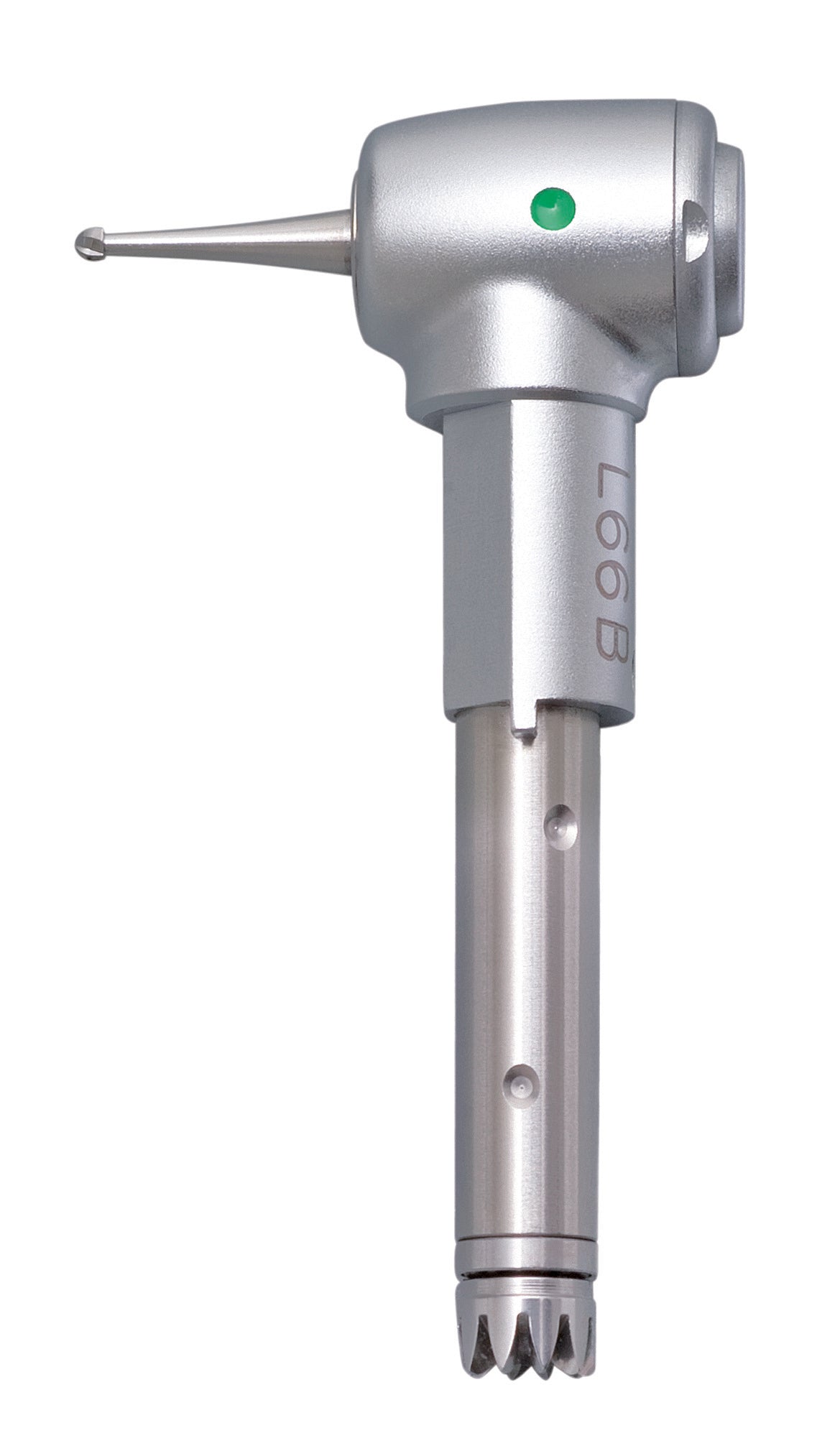Silver KaVo INTRA Head L66 B dental attachment on a transparent background.