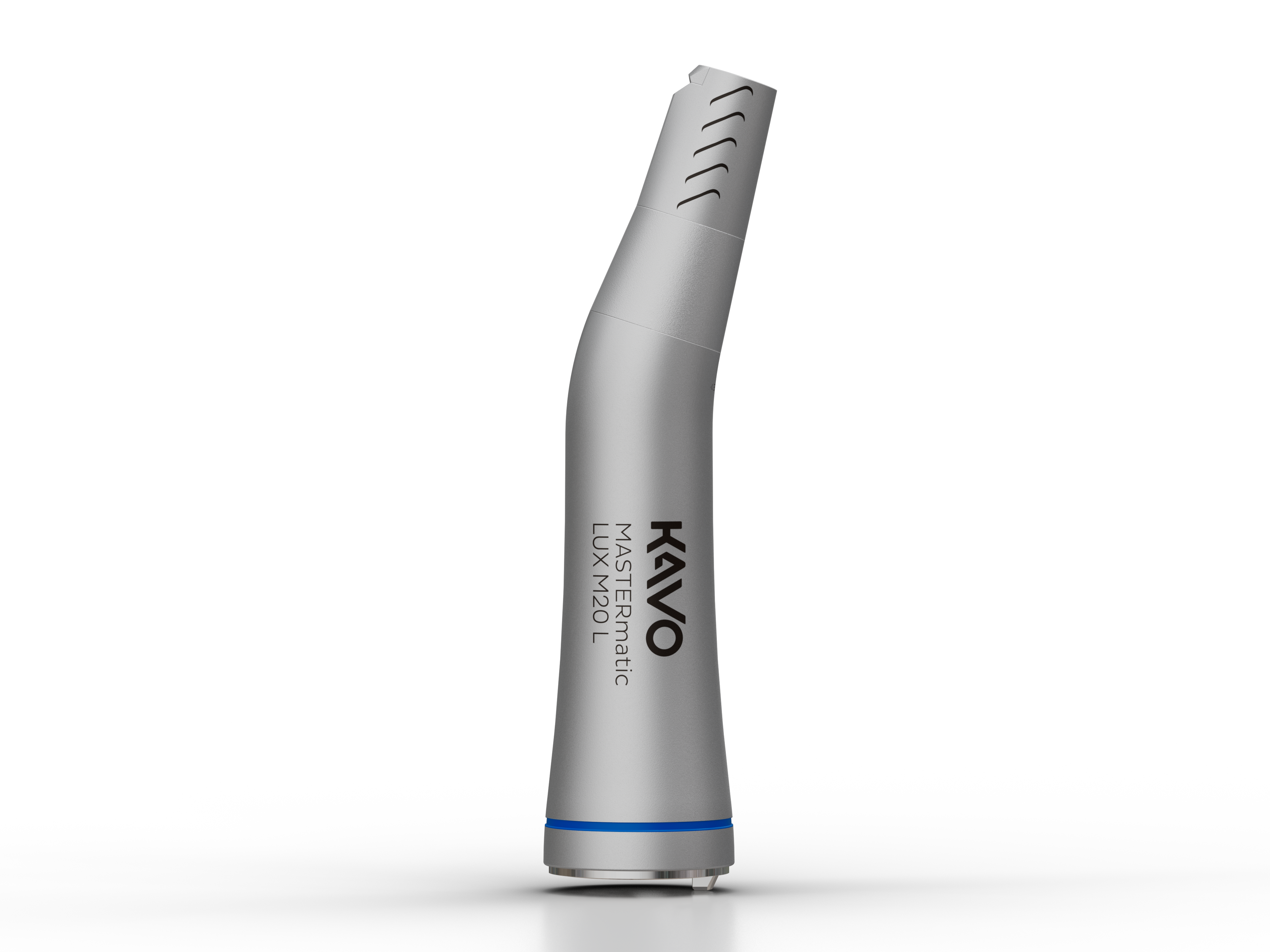 Silver KaVo MASTERmatic LUX M20 L dental handpiece on a transparent background