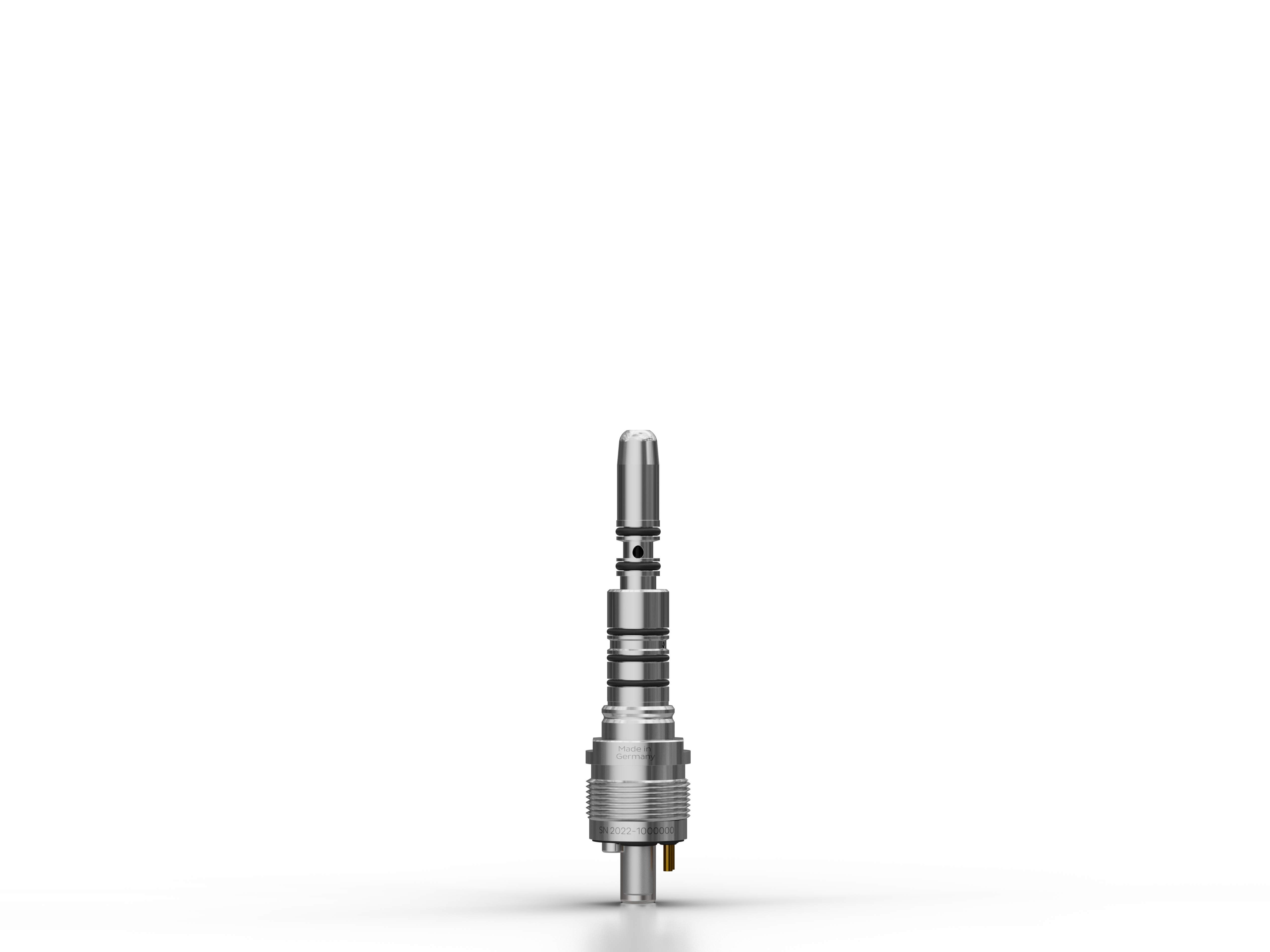 Silver KaVo MULTIflex LUX Midwest coupling on a transparent background.