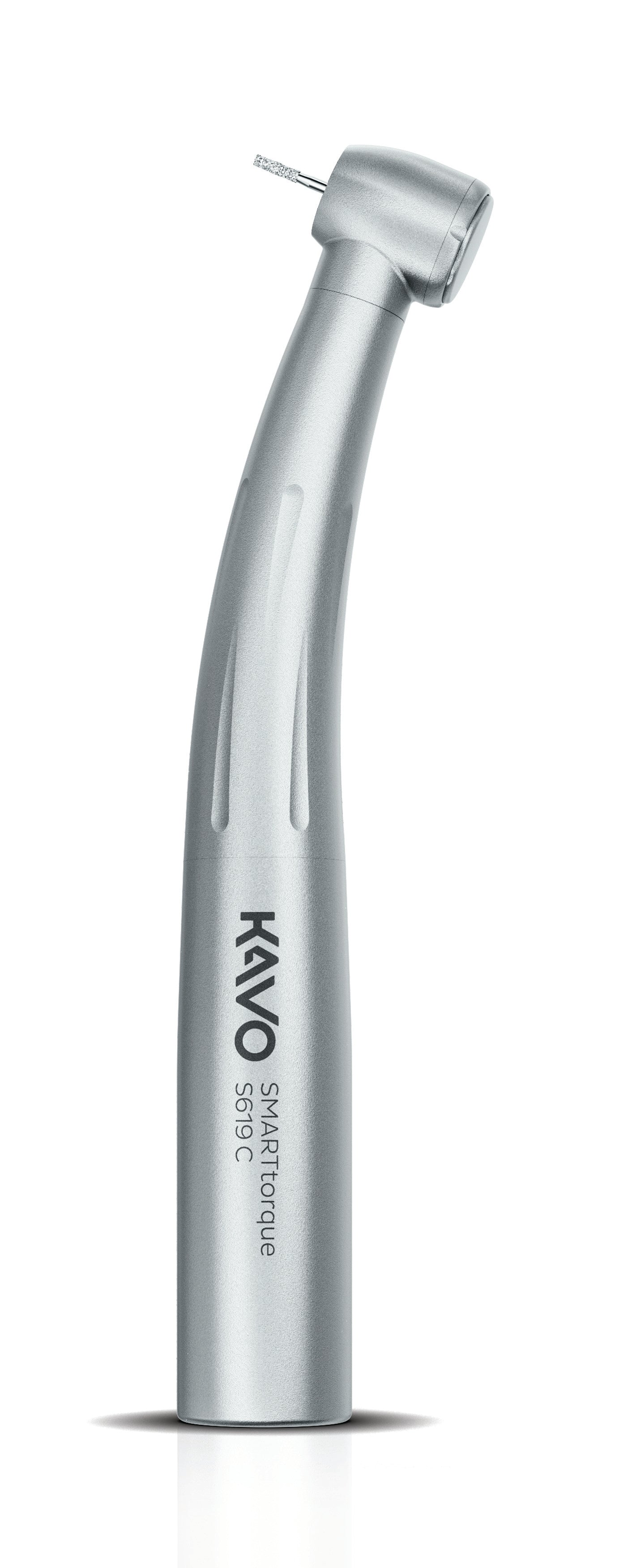 Silver KaVo SMARTtorque S619 C dental handpiece on a transparent background.