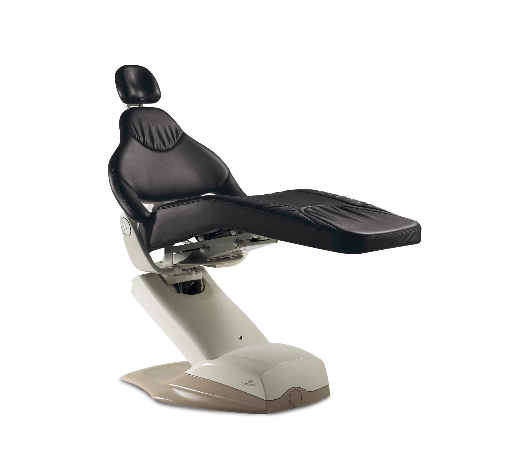 UltraTrim dental chair with black upholstery and ergonomic patient seat on a white background.